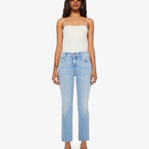MOTHER Mid Rise Dazzler Ankle Fray Size 26 Blessing In Disguise Raw Hem